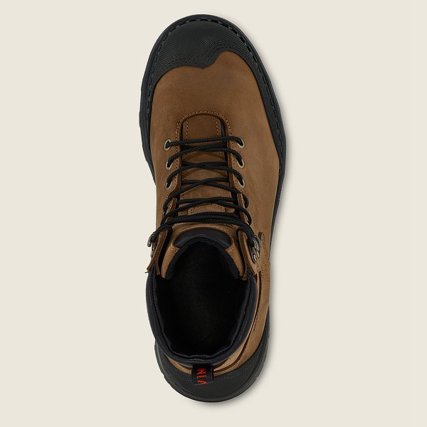 Safety Støvler Herre - Red Wing Burnside - 6-Inch Waterproof Toe - Brune/Sort - CGRSTE-541